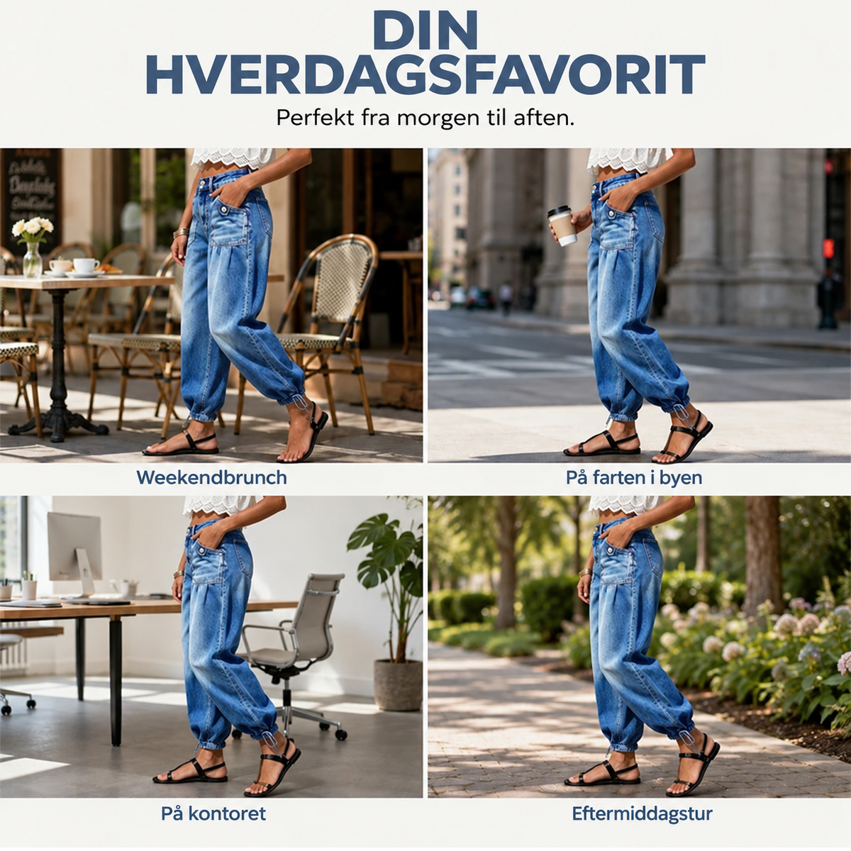 THE SAGA | Barrel Jeans med justerbar kant