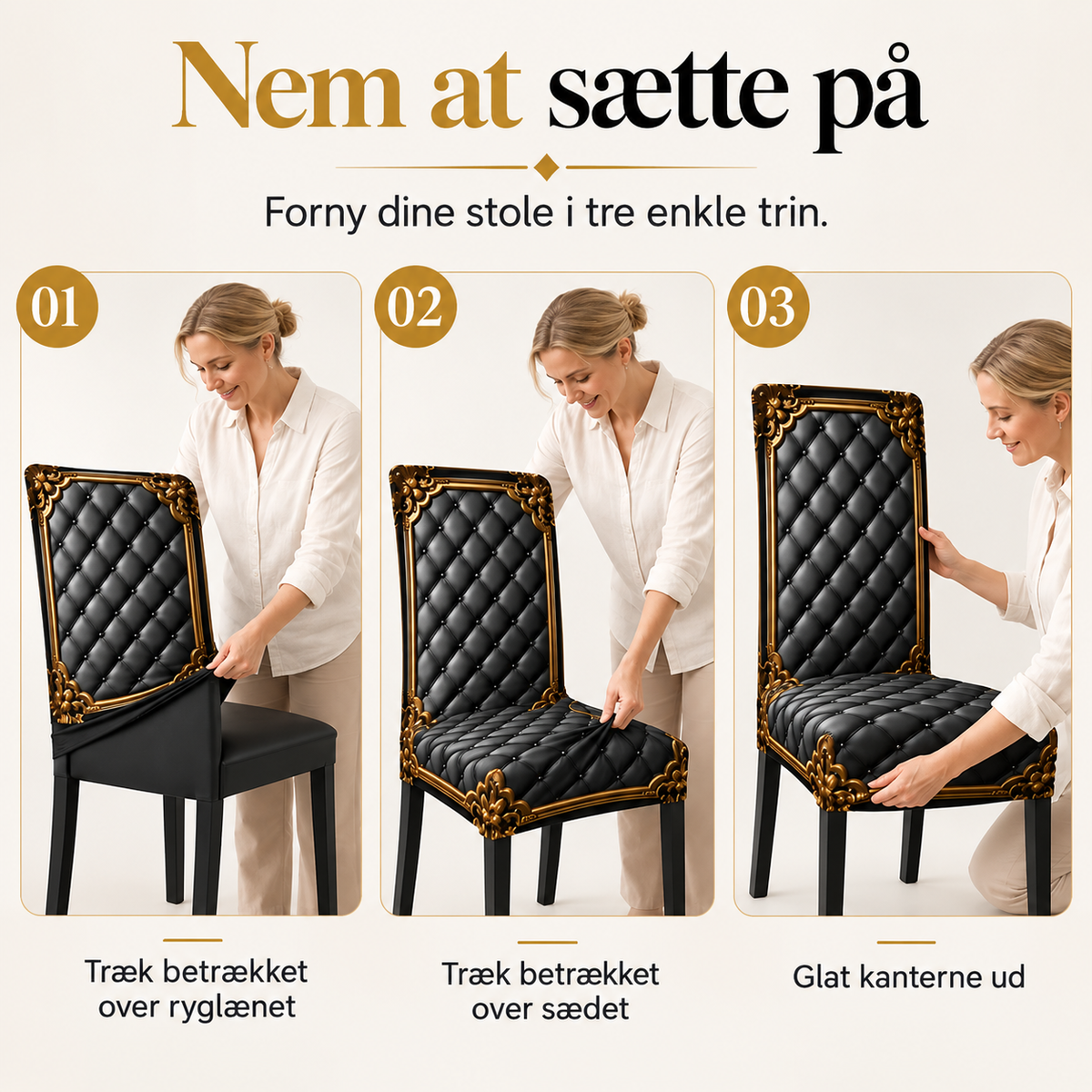 THE BAROQUE | Elastisk stolebetræk med luksuriøst design