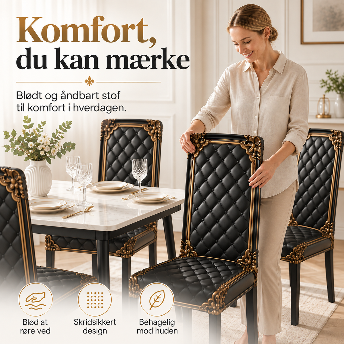 THE BAROQUE | Elastisk stolebetræk med luksuriøst design